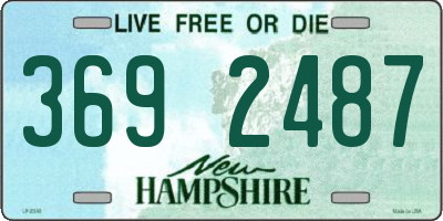 NH license plate 3692487