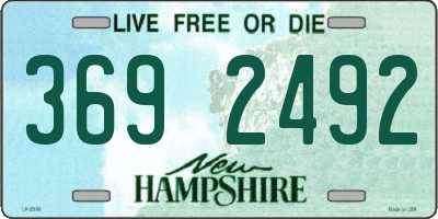NH license plate 3692492