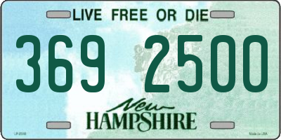 NH license plate 3692500