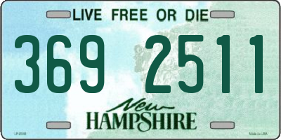 NH license plate 3692511