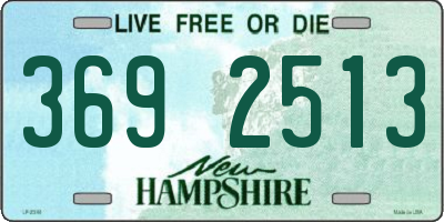 NH license plate 3692513