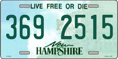 NH license plate 3692515