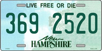 NH license plate 3692520