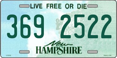 NH license plate 3692522