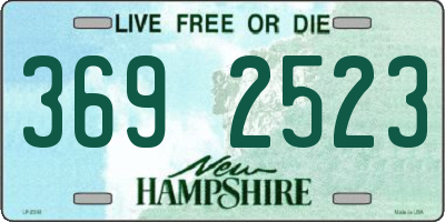 NH license plate 3692523