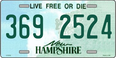 NH license plate 3692524