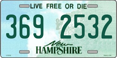 NH license plate 3692532