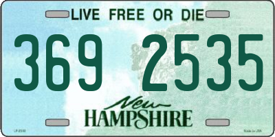 NH license plate 3692535