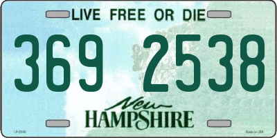 NH license plate 3692538