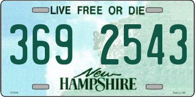 NH license plate 3692543