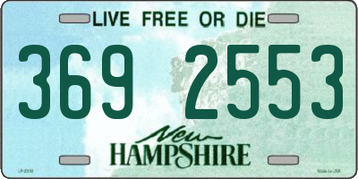 NH license plate 3692553