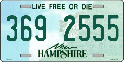 NH license plate 3692555