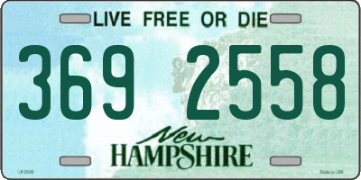 NH license plate 3692558