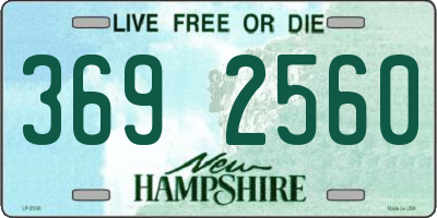 NH license plate 3692560