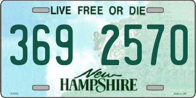 NH license plate 3692570