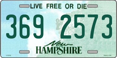 NH license plate 3692573