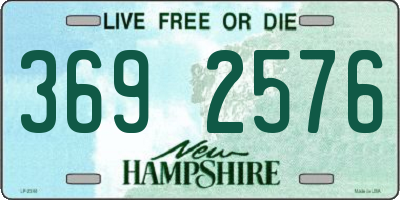 NH license plate 3692576