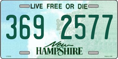 NH license plate 3692577