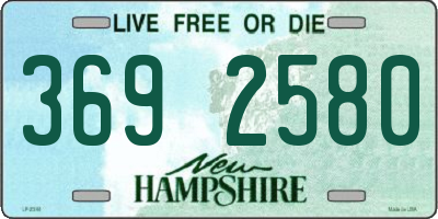 NH license plate 3692580