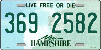 NH license plate 3692582