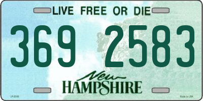 NH license plate 3692583