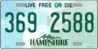 NH license plate 3692588