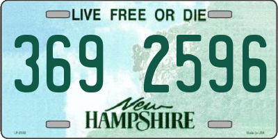 NH license plate 3692596