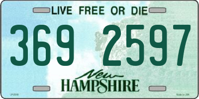 NH license plate 3692597