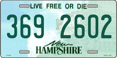 NH license plate 3692602