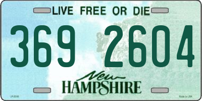 NH license plate 3692604