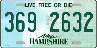 NH license plate 3692632