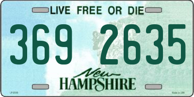 NH license plate 3692635