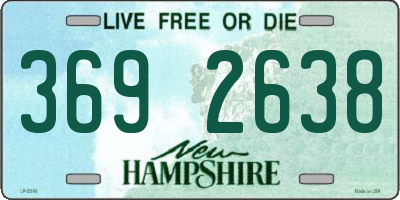 NH license plate 3692638