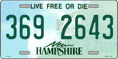NH license plate 3692643