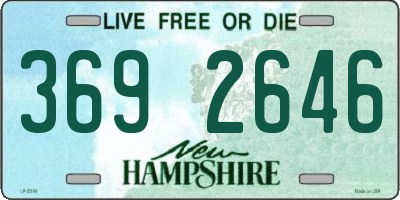NH license plate 3692646