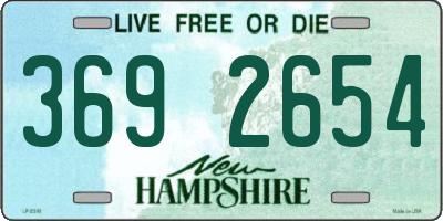 NH license plate 3692654
