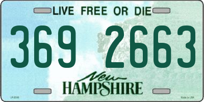NH license plate 3692663