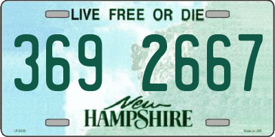 NH license plate 3692667