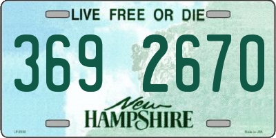NH license plate 3692670