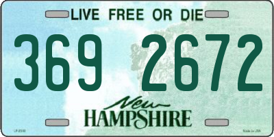 NH license plate 3692672