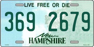 NH license plate 3692679