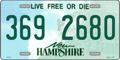 NH license plate 3692680