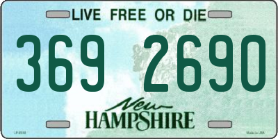 NH license plate 3692690