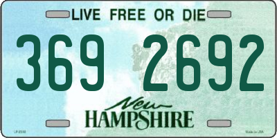 NH license plate 3692692