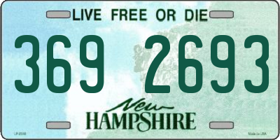 NH license plate 3692693