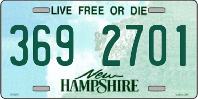 NH license plate 3692701