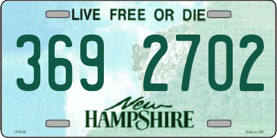 NH license plate 3692702