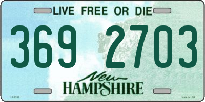 NH license plate 3692703