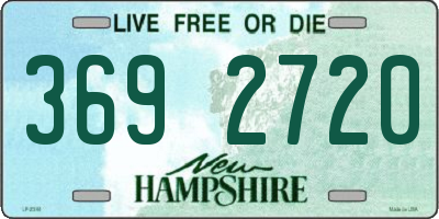 NH license plate 3692720