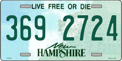 NH license plate 3692724